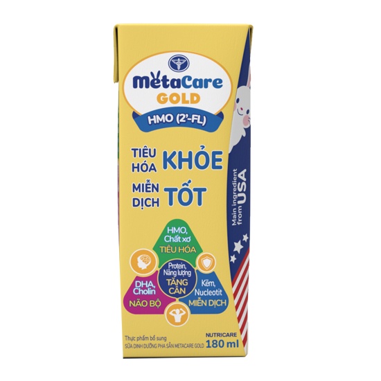 Thùng sữa nước pha sẵn Nutricare Metacare GOLD (180ml x 48 hộp)