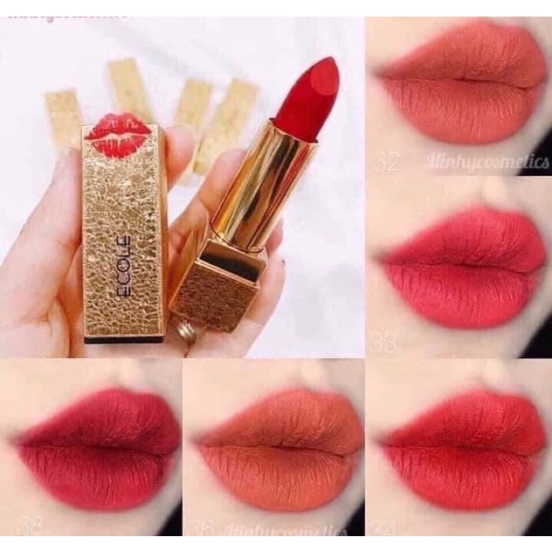 Son lì Ecole Delight Lipstick 2019 ver.2 4g (không kèm vỏ hộp và túi)