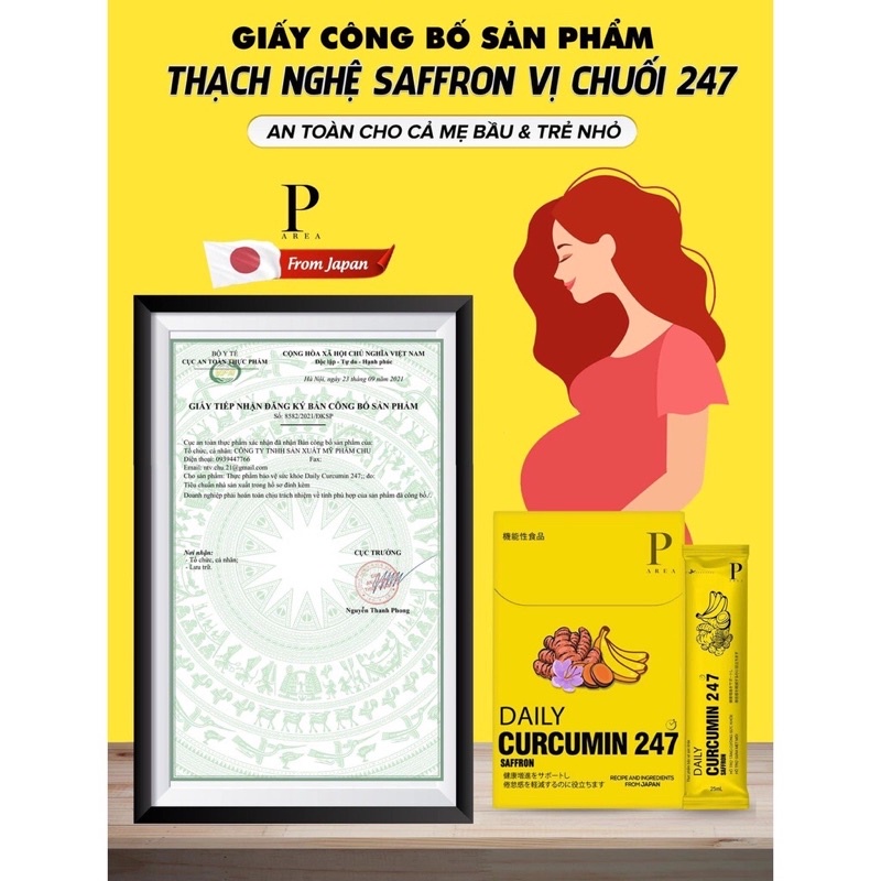 Thạch Nghệ Saffron Vị Chuối 247 Nano Japan