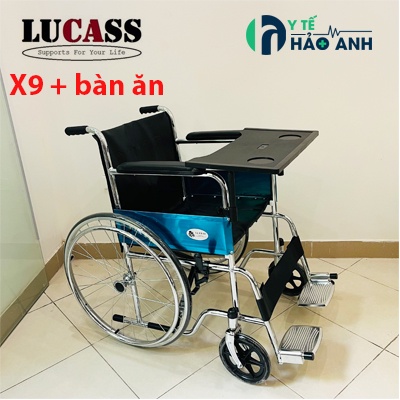 Xe lăn có bàn ăn Lucass X9 + bàn ăn