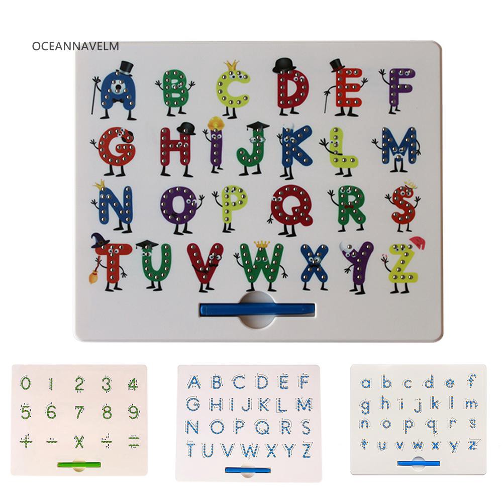 ♧OA Magnetic Beads Drawing Board Mathematics Number Alphabet Educational Kids Toy