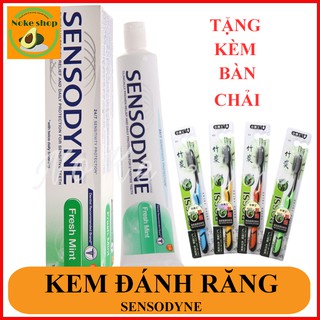 Kem đánh răng Sensodyne Fresh Mint giảm ê buốt 24/7 100g tặng kèm bàn chải