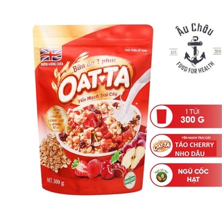 Ngũ cốc ăn sáng giảm cân yến mạch trái cây Oatta 300g ăn liền nguyên chất giàu dinh dưỡng cao cấp slim fit