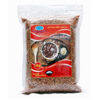 Gạo lứt đỏ Điện Biên đóng túi 2kg hút chân không
