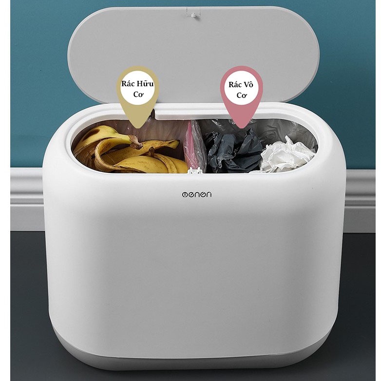 Thùng Rác Tự Động OENON, Sọt Rác Nhựa Văn Phòng Phân Loại Rác Cao Cấp, Thùng Rác Thông Minh
