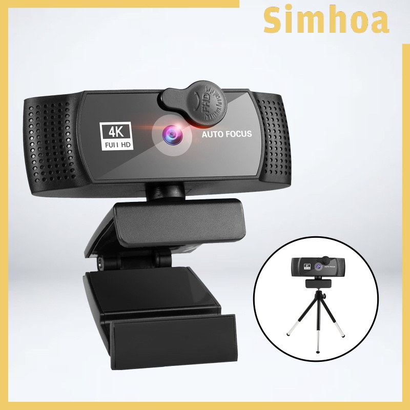 [SIMHOA] Webcam 1080p HD w/ Noise-Cancelling Microphone USB for Gaming PC Desktop