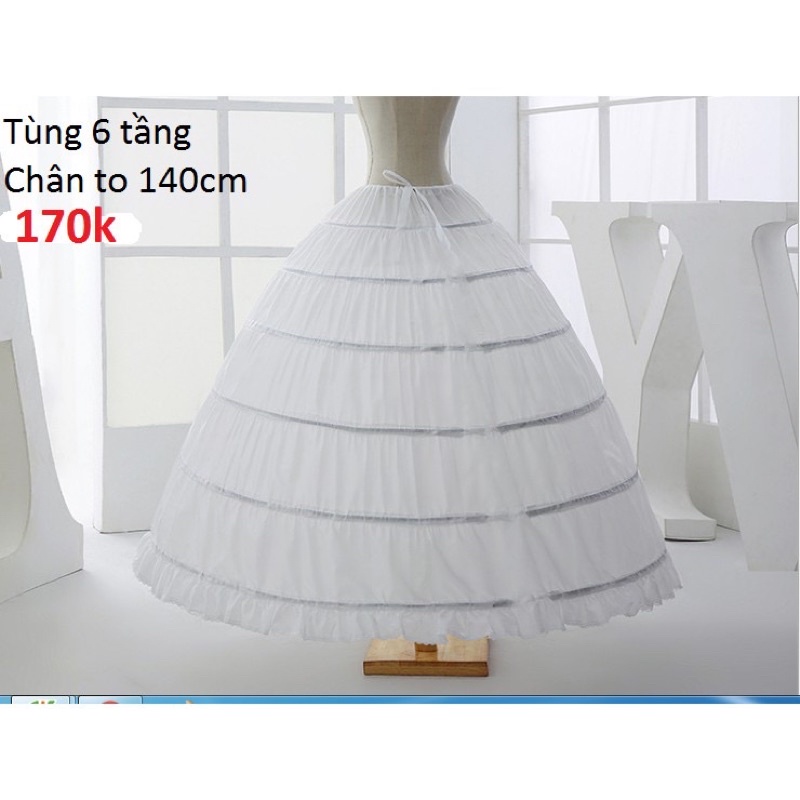 Tùng Váy 6 Tầng dành cho cô dâu-Tùng tạo độ phồng mặc váy cưới