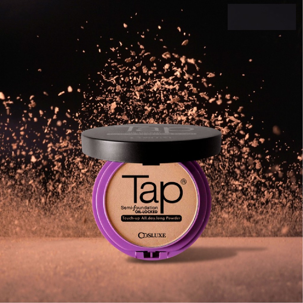 Phấn Phủ Giữ Lớp Trang Điểm Cosluxe Tap Powder Semi - Foundation 15g - Màu 01