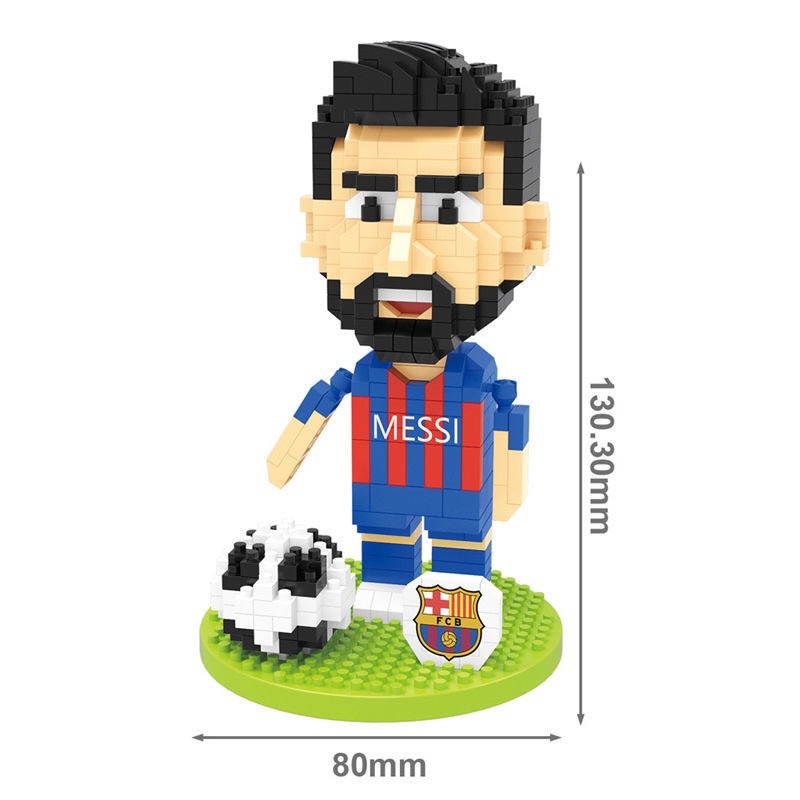 ĐỒ CHƠI] Mô Hình Lắp Ráp Lego Cầu thủ Bóng Đá Ronaldo, Messi, Neymar nanoblock