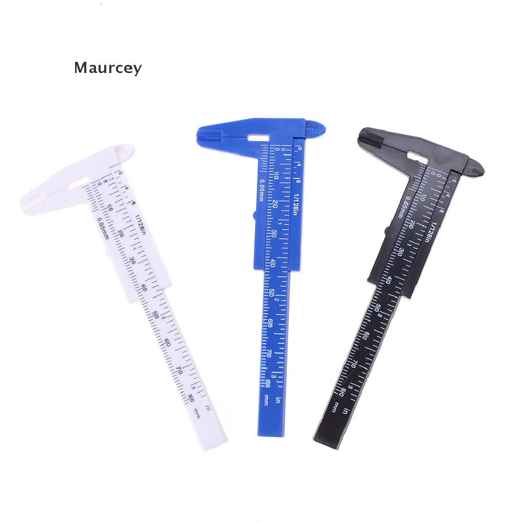 Thước cặp cơ khí bằng nhựa mini 80mm cho học sinh