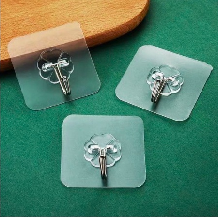 Móc Dán Tường Siêu Dính Trong Suốt Kích Thước 6x6cm - LẺ 1 MÓC DÁN TRONG SUỐT