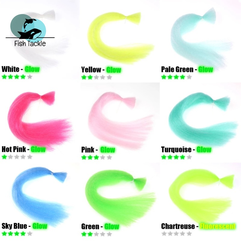 Móc Câu Cá Bằng Sợi Tổng Hợp Phát Sáng Và Lấp Lánh Với 9 Màu Tùy Chọn