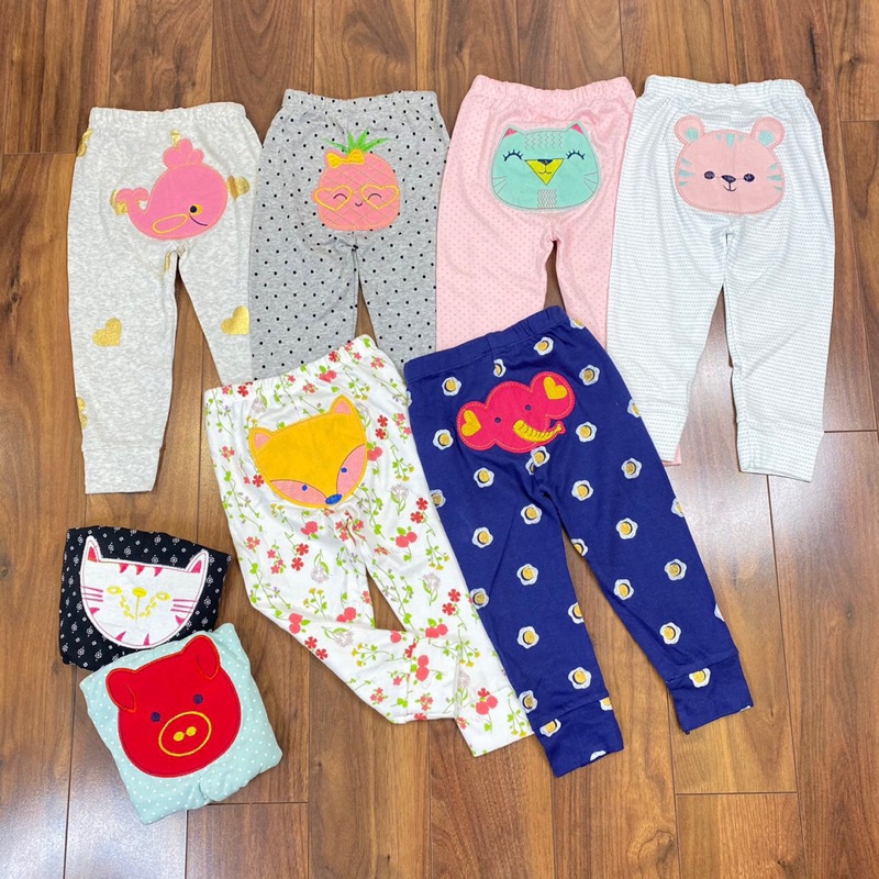 Siêu xinh - Set 5 Quần thêu mông bé trai bé gái cotton chất đẹp