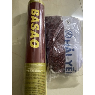 Combo 1 lưới cầu lông Hải Yến + 1 hộp cầu lông Basao (gồm 10 quả)