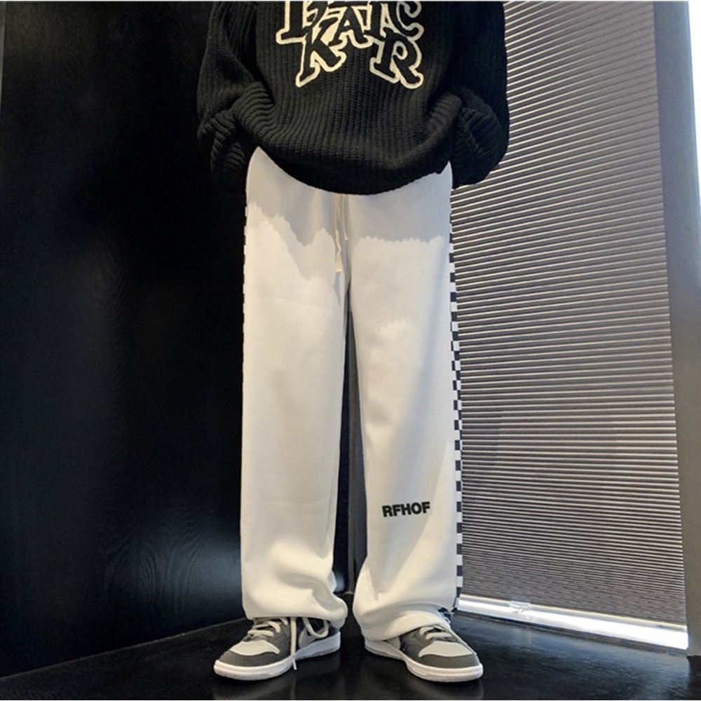 Quần Jogger Thể Thao Quần Culottes Ống Rộng Phối Viền Kẻ Carô STYLE MARVEN - JOGGER NAM 002
