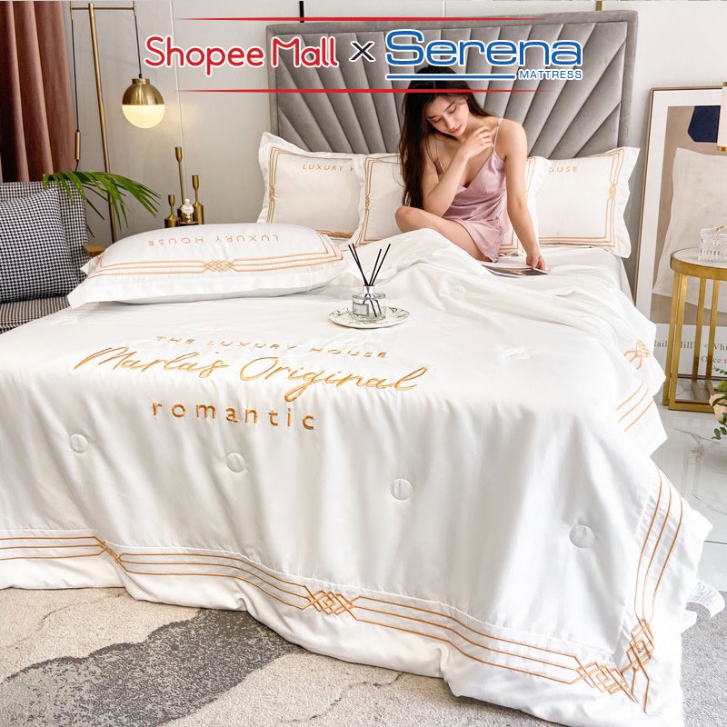 Bộ Chăn Ga Gối Đệm 5 Món SERENA MATTRESS Chính Hãng Chuẩn Khách Sạn 5 Sao Cao Cấp