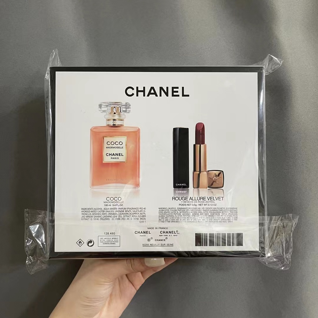 Yolo ❤ Bộ Hai Món Son Môi CHANEL coco 118 Kèm Túi Quà Tặng#