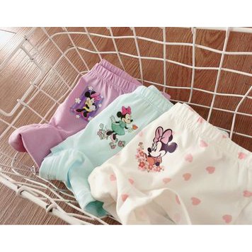 Set 3 quần chip đùi Teengo bé gái chất cotton mềm mịn thoáng mát an toàn cho bé hàng xuất Âu Mỹ QC06