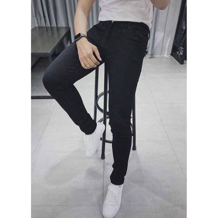 Quần Bò Nam Màu Xanh Đậm Xước Nhẹ | BigBuy360 - bigbuy360.vn