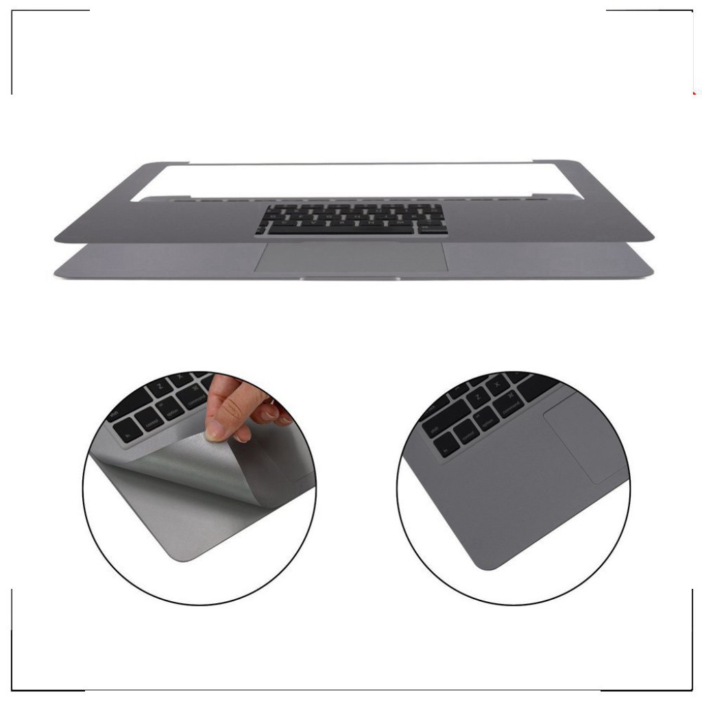 hot  [HÀNG MỚI ] Miếng dán kê tay + Tracpad Macbook Space Grey chính hãng JRC