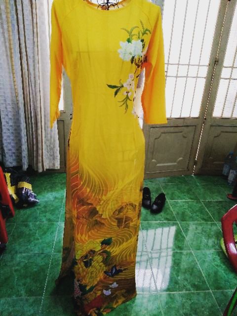BỘ Áo Dài LỤA 3D