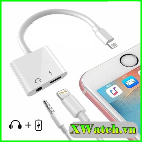 Jack chuyển đổi iphone sang jack 3.5mm và lighting - vừa sạc vừa sử dụng tai nghe