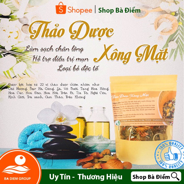 Xông Mặt Thảo Dược Hoa Khô 24 Vị | Da Sáng, Khỏe, Hồng Hào, Loại Thải Độc Tố | Dùng Được Với Máy Xông Mặt - Shop Bà Điểm