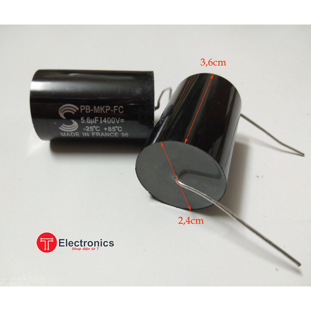 TỤ PHÂN TẦN LOA 5,6MF 400V-BỘ 2 CÁI