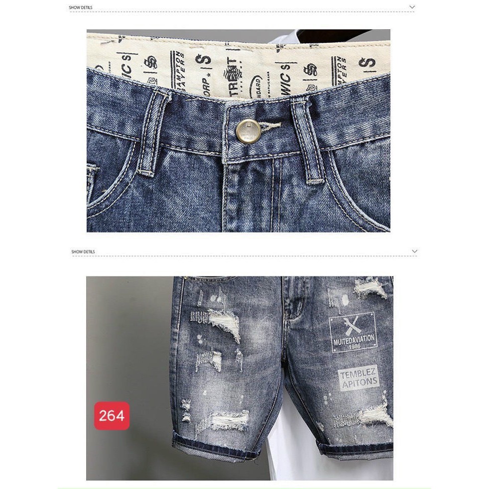 Quần Short Nam Chất Jean Co Giãn, Quần Sọt Nam Màu xanh, Quần Đùi Nam thời trang cao cấp MuradFashion NT588