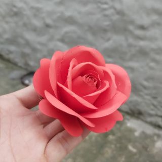 Đầu bông hoa hồng giấy mỹ thuật