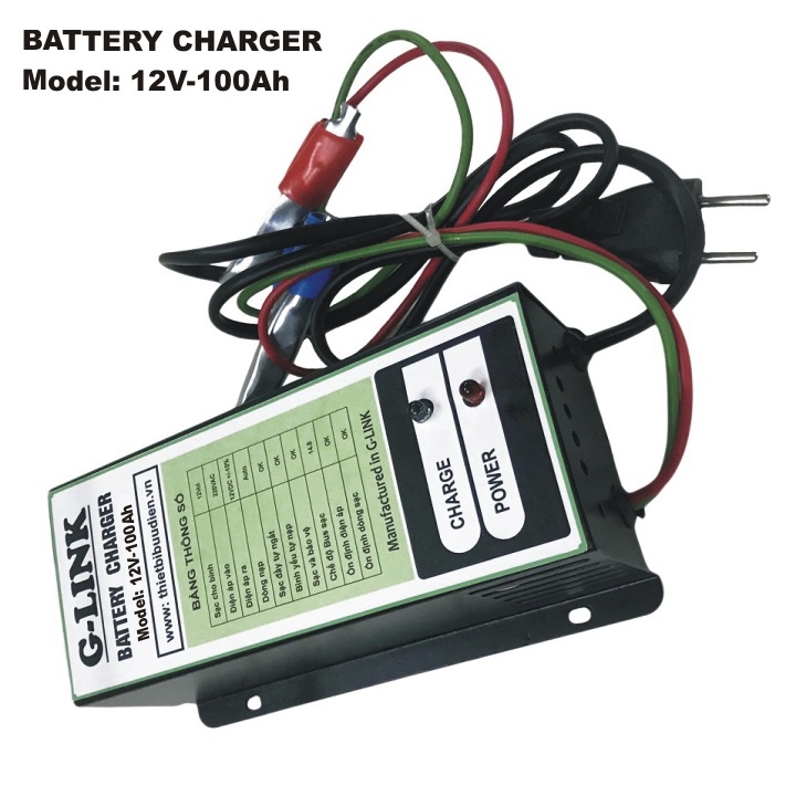 Sạc bình ắc quy ô tô 12V G-LINK 12V-100Ah, tự ngắt khi đầy , bảo dưỡng phục hồi ắc quy bằng khử sunfat