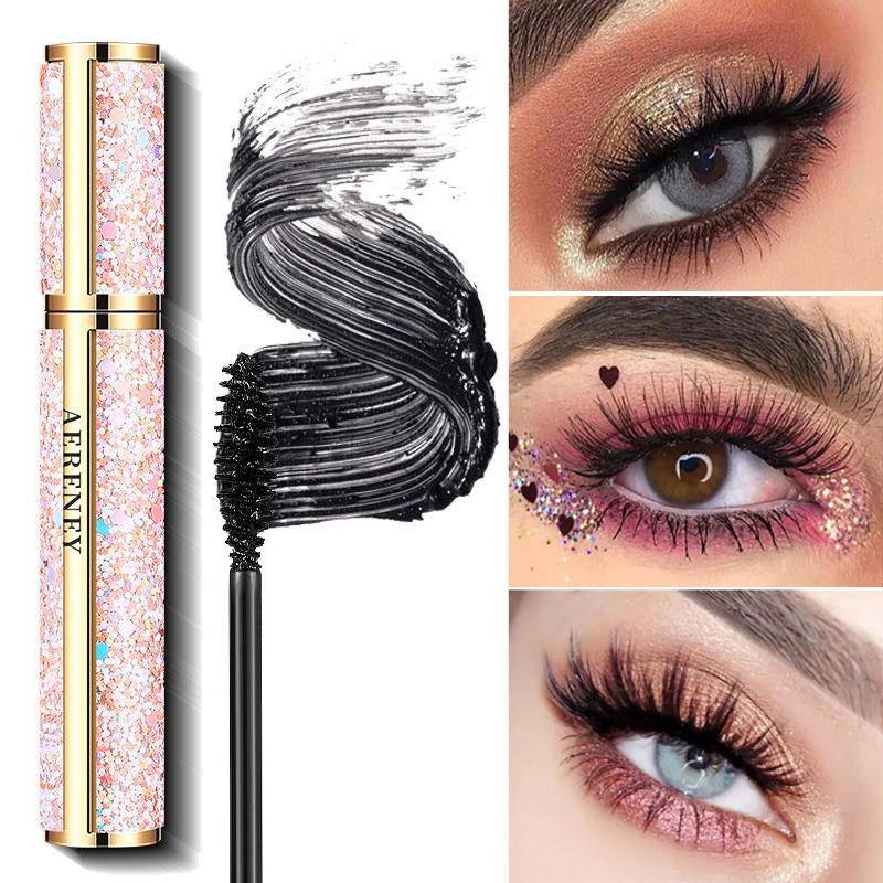 Mascara Chống Thấm Nước Uốn Cong Làm Dày Và Dài Mi Trang Điểm Chuyên Nghiệp