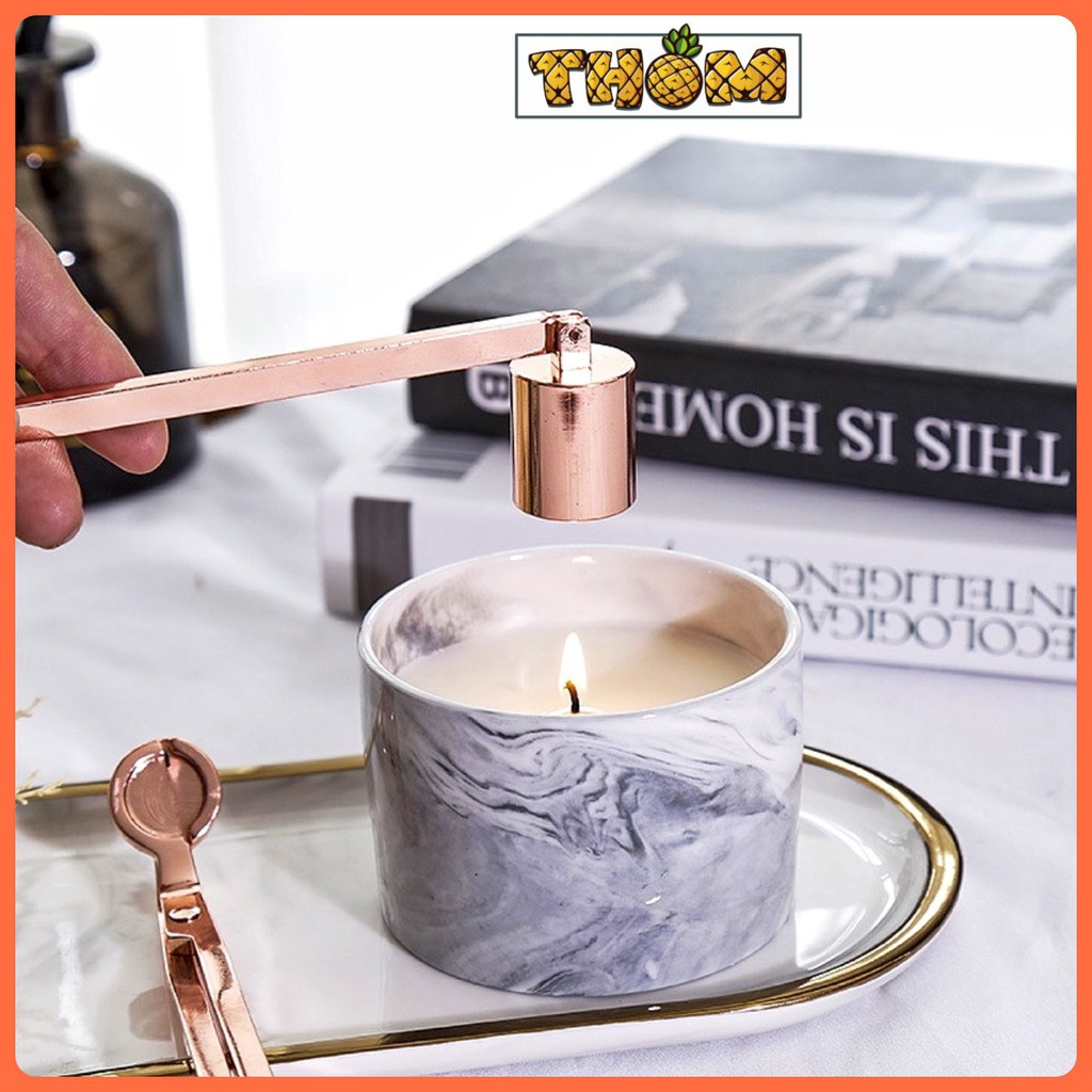 BST Nến thơm Vân Đá Marble cao cấp - 100% sáp đậu nành tự nhiên - An toàn tuyệt đối