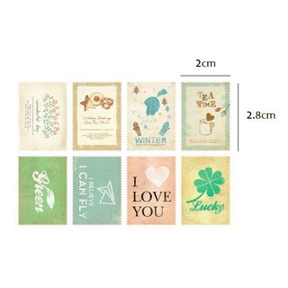 Set 16 sticker tem vintage cực xinh