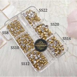 đá chân nhọn trắng + bảy màu