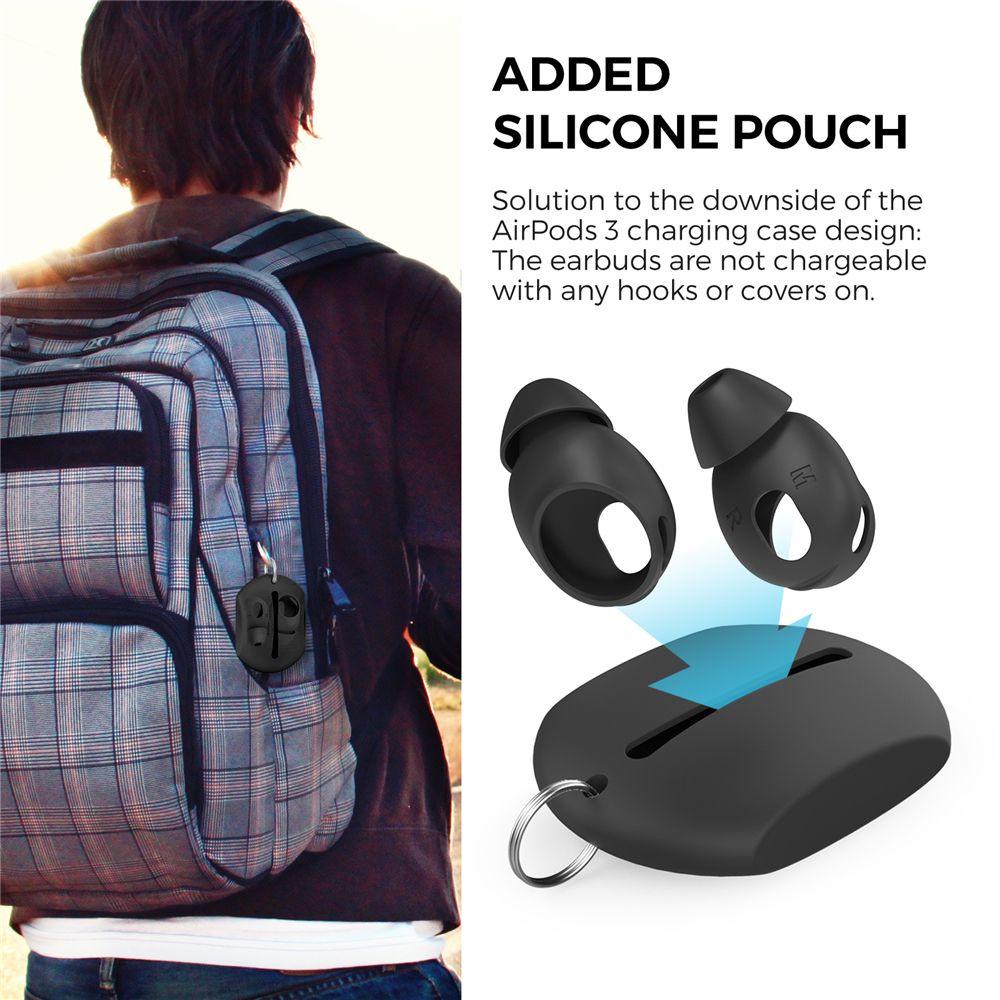 MYRONGVN Set 3 Cặp Vỏ Bảo Vệ Hộp Sạc Tai Nghe AirPods 3 Chống Trượt