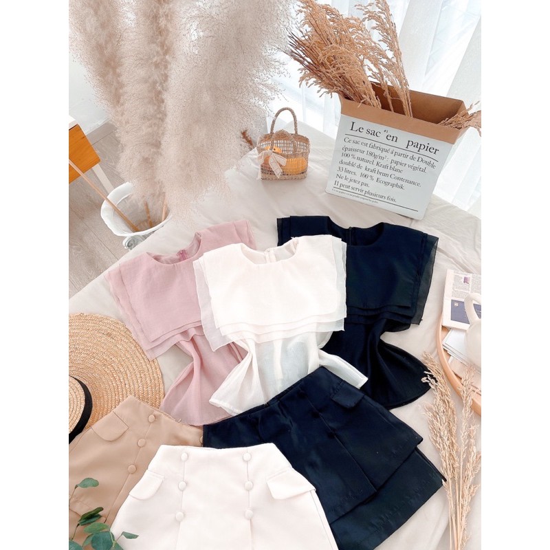 SET ÁO THUỶ THỦ OGANZA CV NÚT 3 MÀU LỰA CHỌN