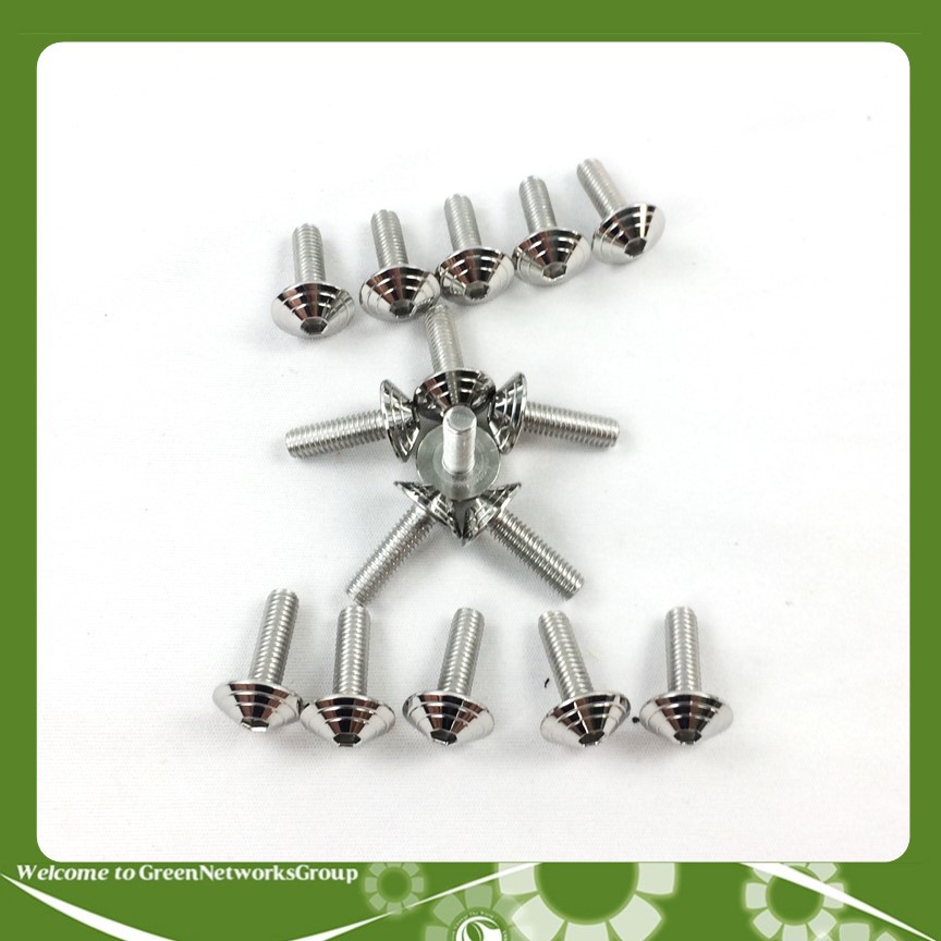 Bộ 20 ốc 6 ly màu bạch kim gắn dàn áo Honda - Greennetworks