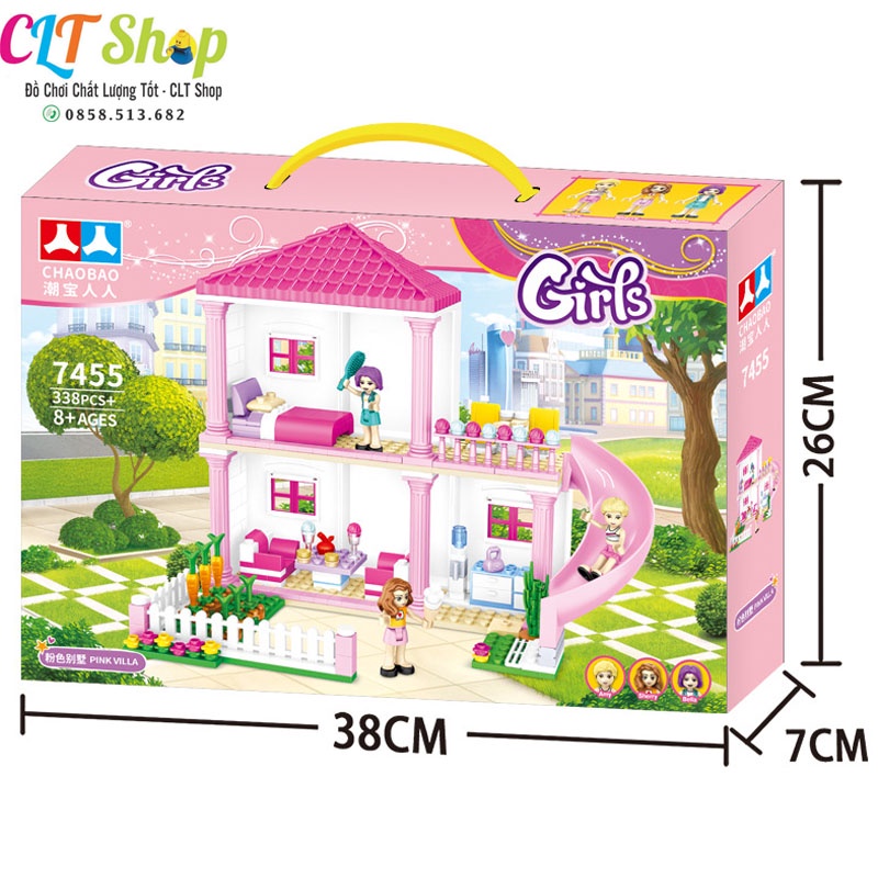 Đồ chơi xếp hình lego friends lắp ráp biệt thự 2 tầng của Bella và những người bạn 7455 CLTshop