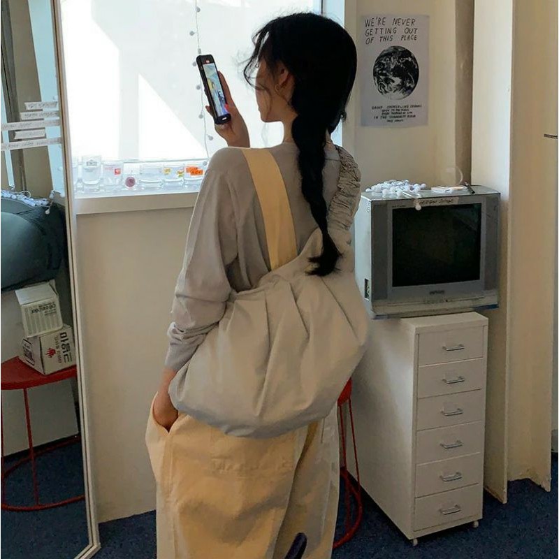 Túi đeo vai, đeo chéo, vải vanvas - CÁI BANG RÚT DÂY