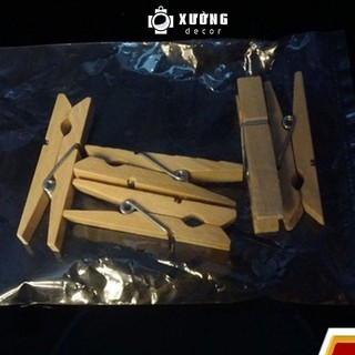 Combo 20 Kẹp gỗ trang trí siêu đẹp kích thước 4,5cm