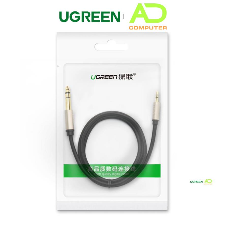 Cáp chuyển đổi âm thanh 3.5mm đầu đực sang 6.35mm đầu đực UGREEN AV127