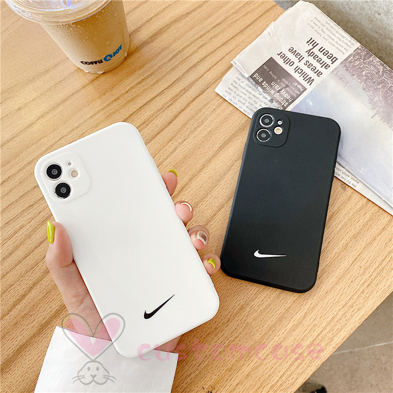 Ốp điện thoại silicon họa tiết nike bảo vệ camera dễ thương cho Iphone 6 6s 7 8 Plus Se 2020 11pro Max X Xs Xr Xsmax