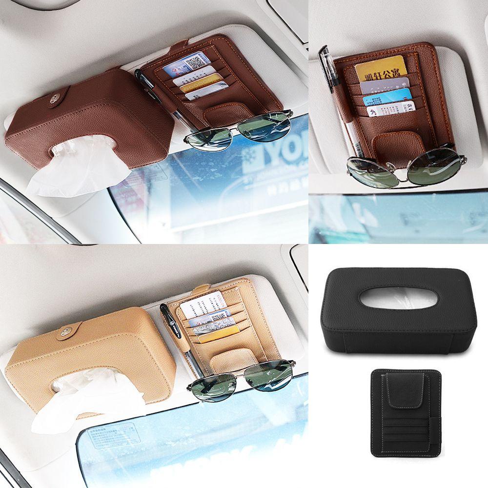 LET Túi Đựng Thẻ / Tài Liệu / Kính Mát / Thẻ Gắn Tấm Che Nắng Xe Hơi Gọn Gàng Tiện Lợi