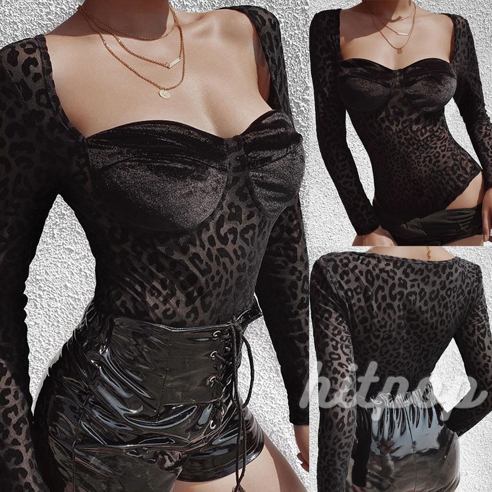 Jumpsuit Tay Dài Họa Tiết Da Báo Thời Trang Cho Nữ | BigBuy360 - bigbuy360.vn