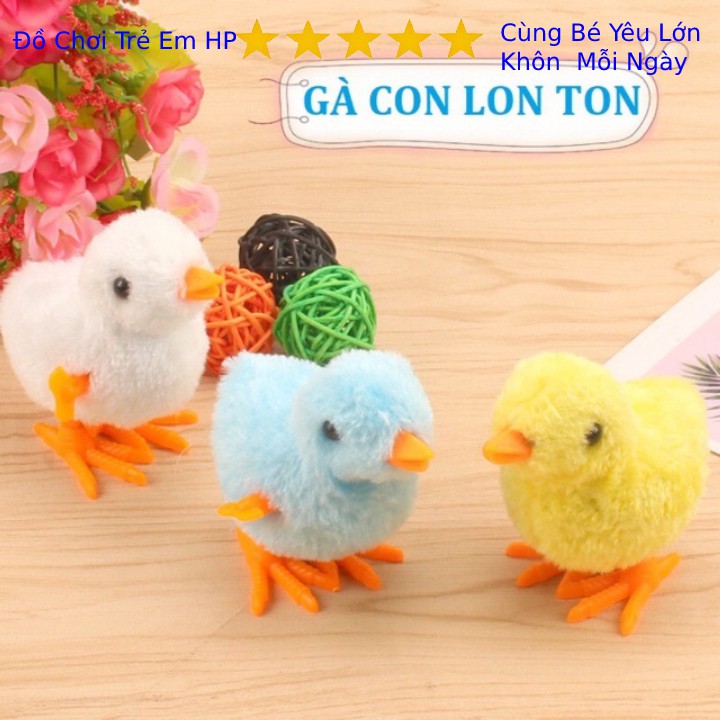 Đồ chơi gà con chạy lon ton bằng dây cót không sử dụng pin an toàn cho bé