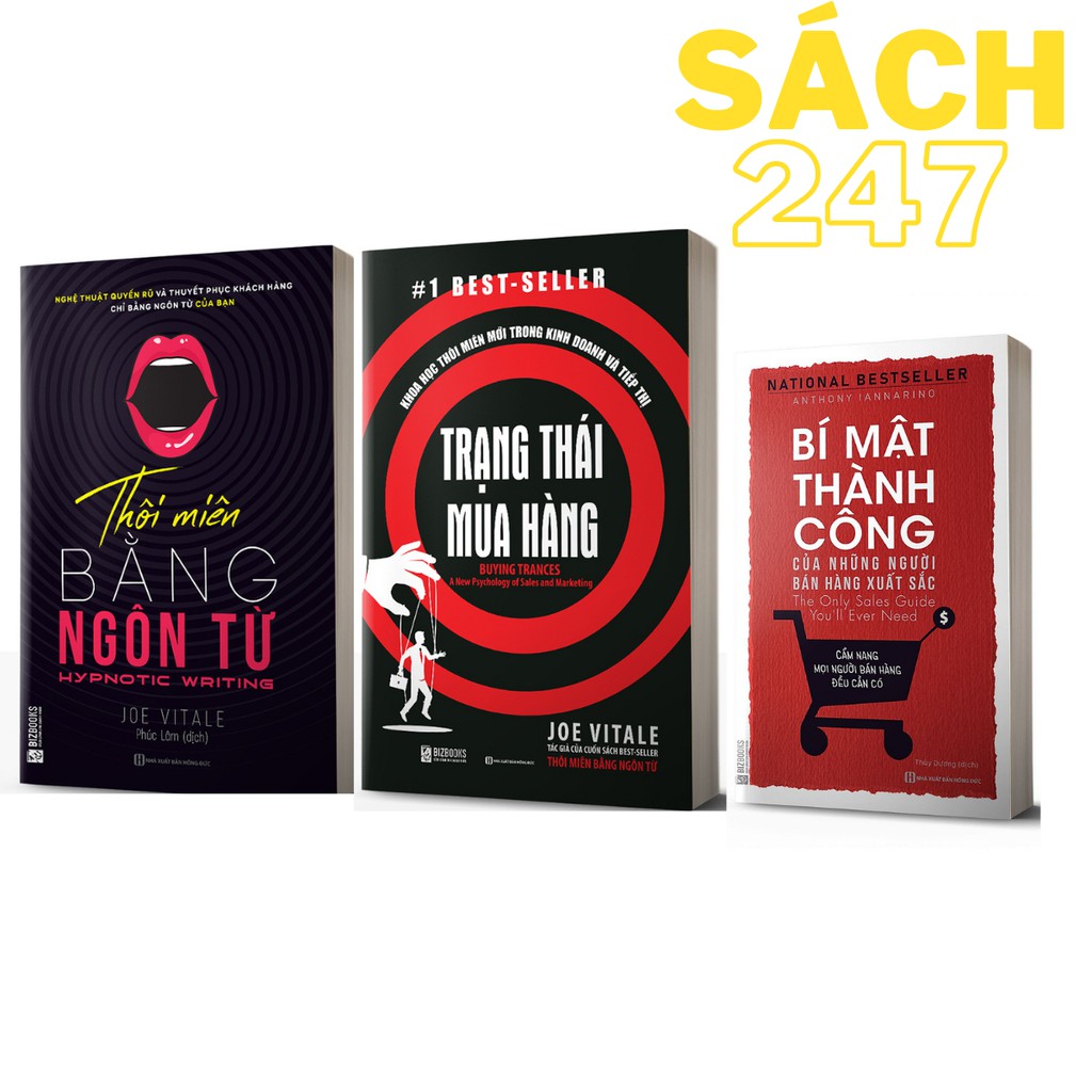 Sách - Combo 3 Cuốn Thôi Miên Bằng Ngôn Từ + Trạng thái mua hàng + Bí Mật Thành Công Của Những Người Bán Hàng Xuất Sắc