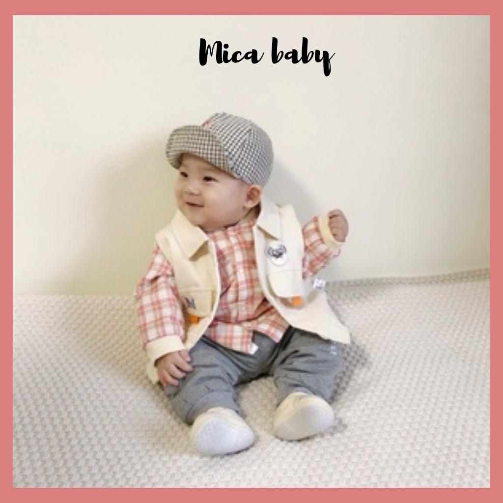 Mũ lưỡi trai mềm in hình mặt cún đáng yêu cho bé MH125 Mica Baby