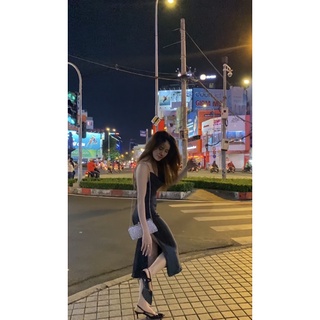 [HÌNH THẬT] ĐẦM LỤA DỰ TIỆC SANG TRỌNG CÓ XẺ ĐÙI