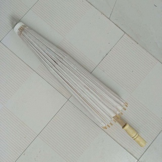 Dù Giấy Màu Trắng Trơn Thủ Công DIY